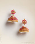 AJ-0132 Pink & Gold Jhumka