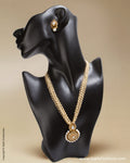 AJ-0134 Cream & Gold Faux Pearl Mala