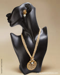 AJ-0135 Cream & Gold Faux Pearl Mala