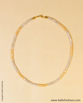 AJ-0142 Silver & Gold Net Trendy Mala