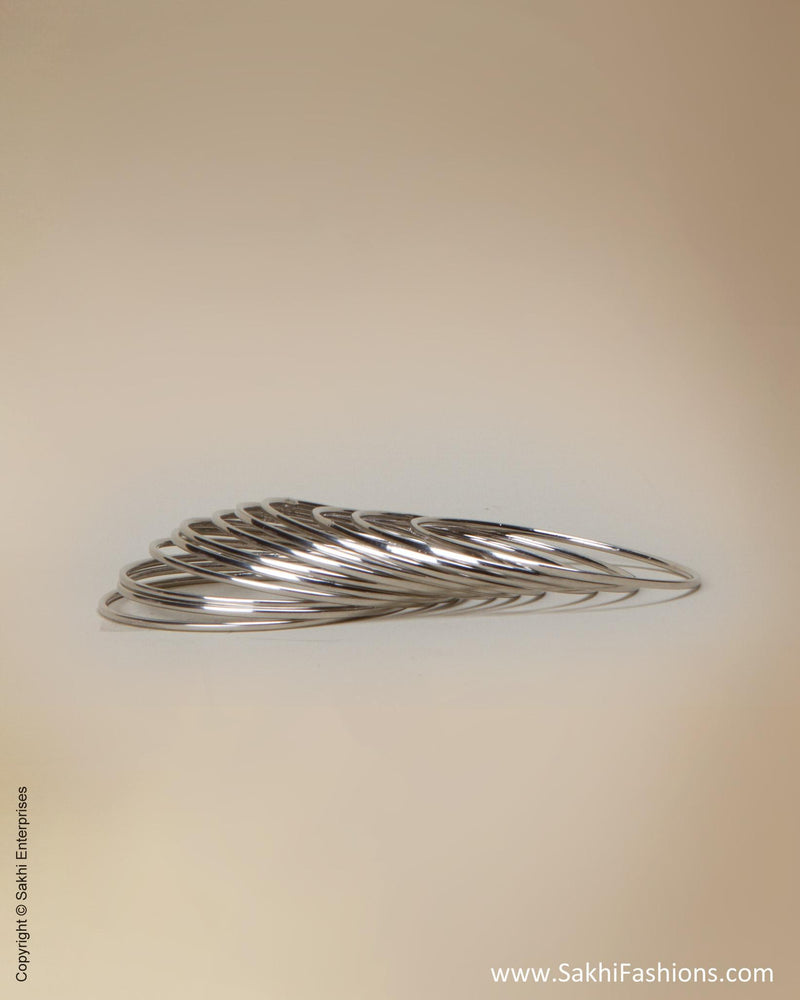 AJ-0156 - Silver Mix Metal Bangle