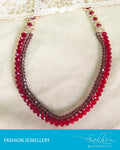AJ-0167 - Red & Pink Crystal Mala