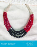 AJ-0173 - Red & Black Crystal Mala