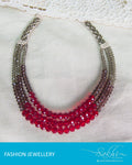 AJ-0174 - Red & Purple Crystal Mala