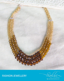 AJ-0175 - Multi & Mustard Crystal Mala