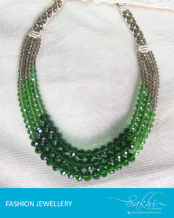 AJ-0180 - Multi & Green Crystal Mala
