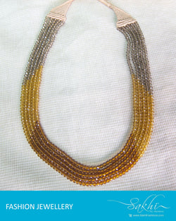 AJ-0183 - Multi & Mustard Crystal Mala