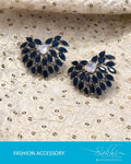 AJ-R8963 - Blue & White Mix Metal Earring