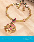 AJDP-0008 - Gold & Multi Mix Metal Necklace