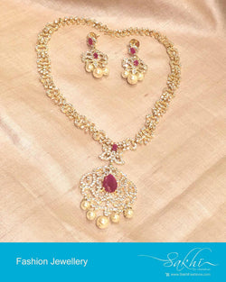 AJDP-0014 - Gold & Ruby Mix Metal Mala