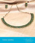 AJDP-0017 - Green & Gold Mix Metal Earring