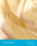 AJDP-0020 - Cream & Gold Mix Metal Bangle Set