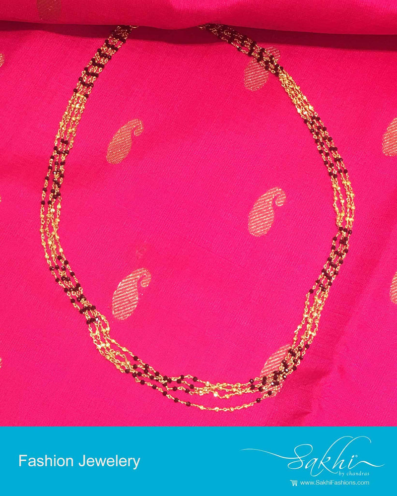 AJDP-0026 - Gold & Black Mix Metal Mala