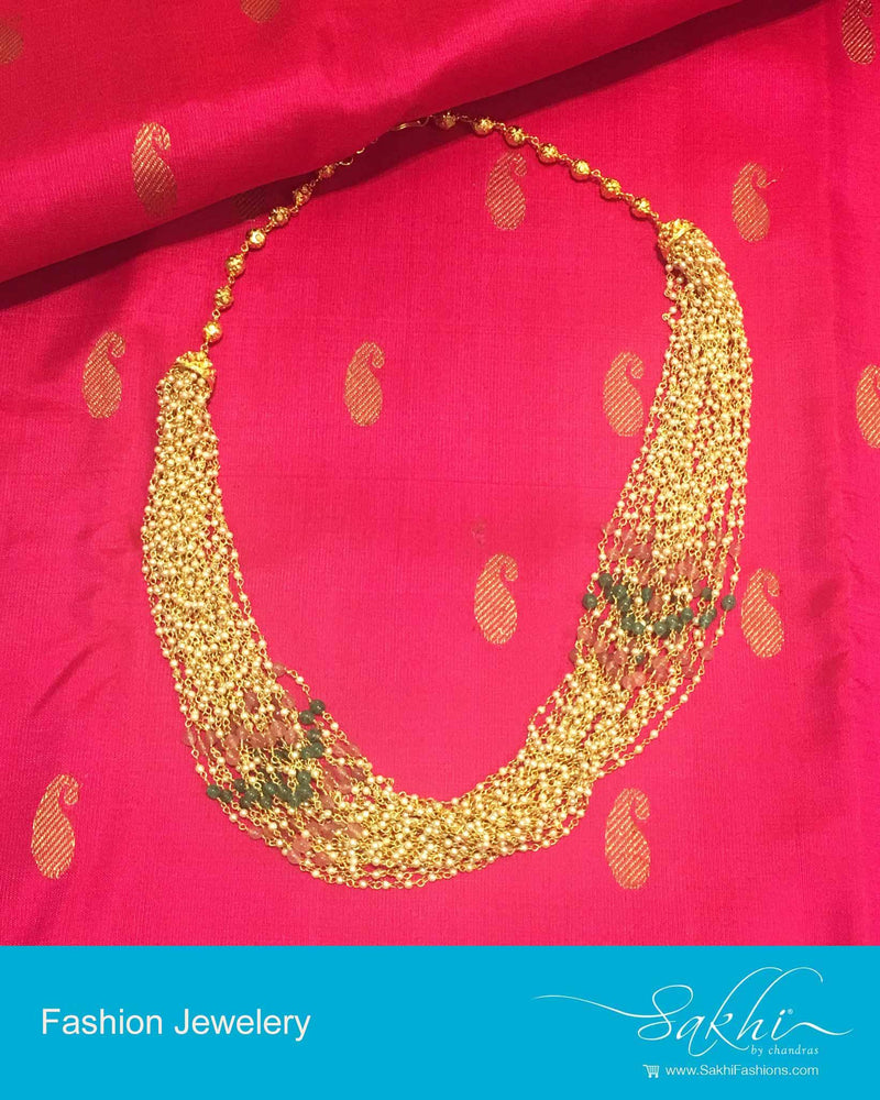 AJDP-0028 - Gold & Multi Mix Metal Mala
