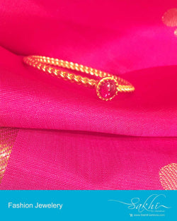 AJDP-0037 - Gold & Pink Mix Metal Bangle