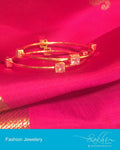 AJDP-0040 - Gold & Silver Mix Metal Bangle