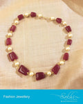 AJDP-0049 Red pearl bead Mala