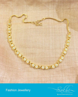 AJDP-0062 - Gold & White Mix Metal Chain
