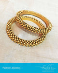 AJDP-0067 - Gold & Gold Mix Metal Bangle
