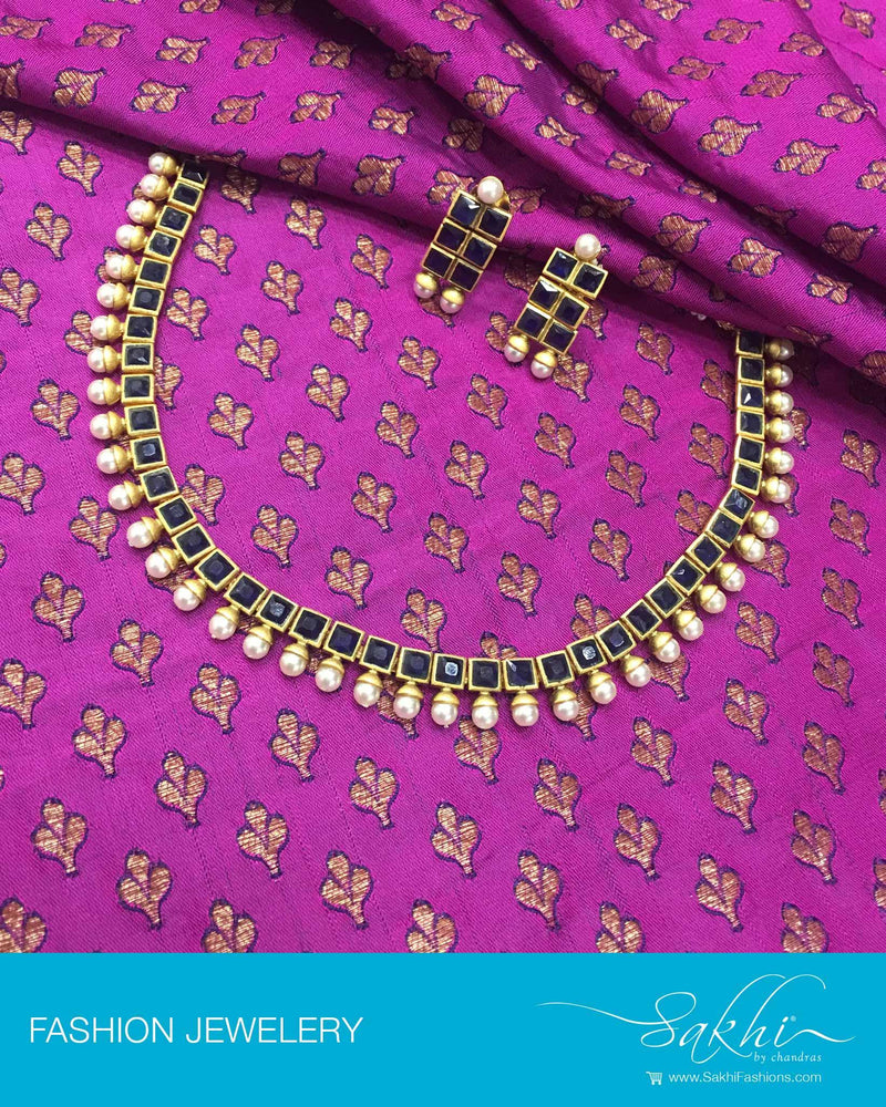 AJDP-7269 - Blue &  Mix Metal Mala