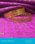 AJDP-7286 - Gold &  Mix Metal Bangle