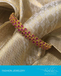 AJDP-7324 - Gold & Red Mix Metal Bangle