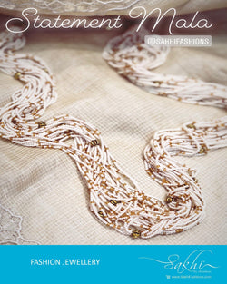 AJDR-21035 - Pearl &  Mix metal Mala