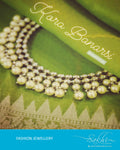 AJDR-21063 - Cream &  Mix metal Mala