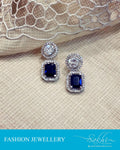 AJDR-23363 Blue White Earring