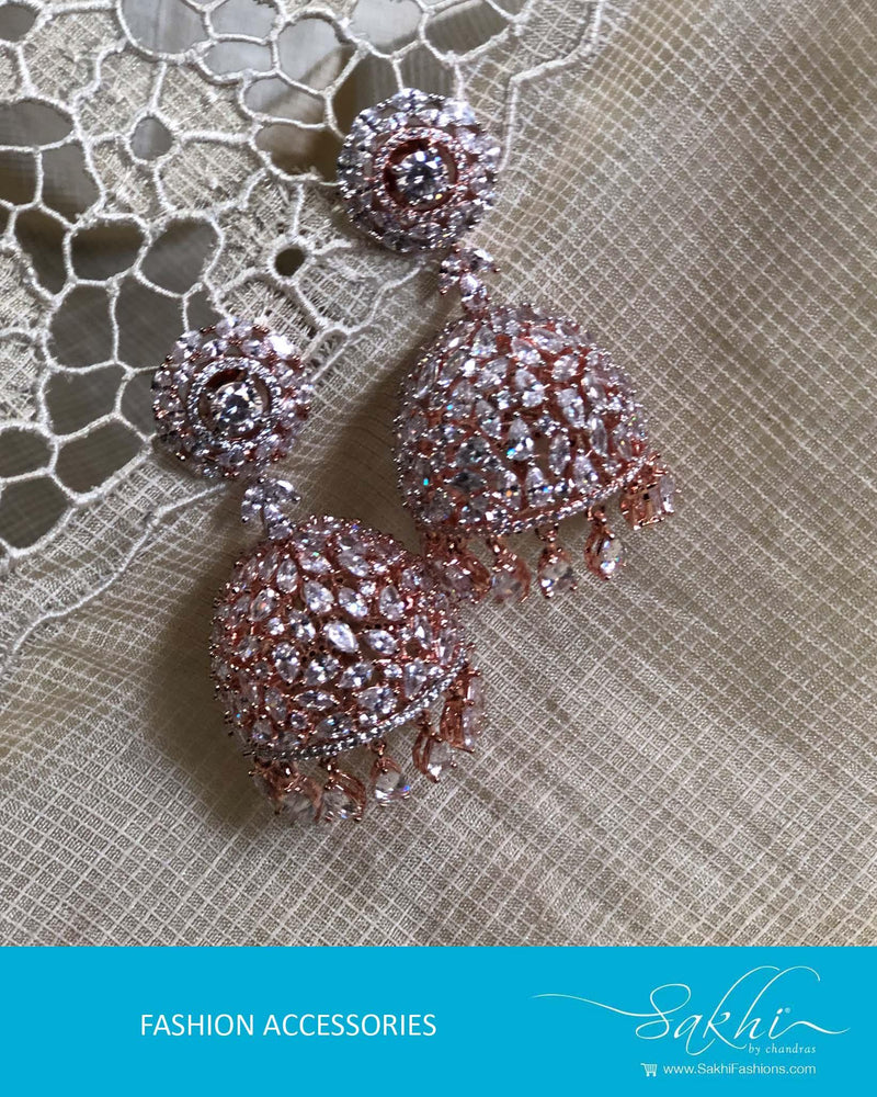 AJDR-24585 - Copper &  Mix Metal Earring