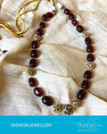 AJDR-2560 - Red & Gold Beed Mala