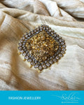 AJDR-2570 - Gold & White Lakshmi Pendant