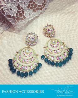 AJDR-27967 - Green &  Mix metal Earring