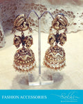 AJDR-27977 - Gold &  Mix metal Saree