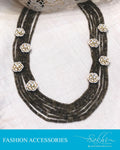AJDR-28076 - Green  &  Crystal Mala