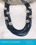 AJDR-28077 Blue Bead Mala