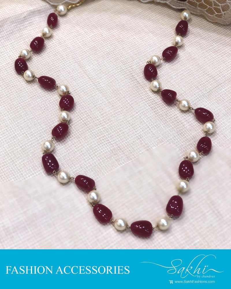 AJDR-28082 Cream & Red Mala