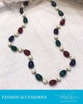 AJDR-28086 - White & Multi Pearl & Quartz Mala