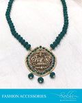 AJDR-28088 - Green &  Pendant Mala