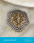 AJDR-2967 - Gold & White Pendant