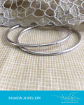 AJDR-3440 - Silver  Mix Metal Bangle
