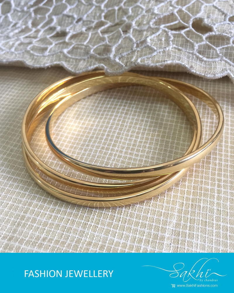 AJDR-3442 - Gold  Mix Metal Bracelet