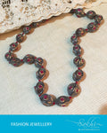 AJDR-4215 - Antique & Red Mix Metal Mala