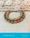 AJDR-4218 - Multi & Red Mix Metal Kada