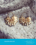 AJDR-7296A - Gold  & Gold  Mix Metal Earring
