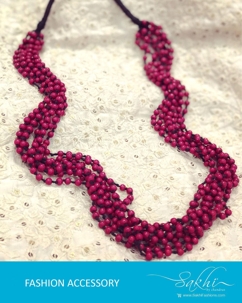 AJDR-8945 - Black & Pink Mix Metal Mala