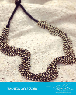 AJDR-8947 - Black & Gold Mix Metal Mala