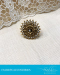 AJDS-09264 - Gold &  Mix Metal  Finger Ring