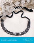 AJDS-12530 - Black & silver Mix Metal  Mala