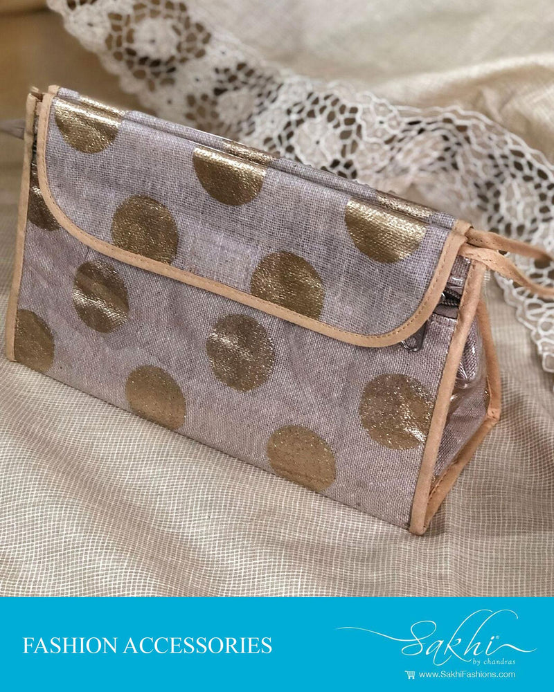 AJDS-13341 - Beige &  Jewelry Pouch